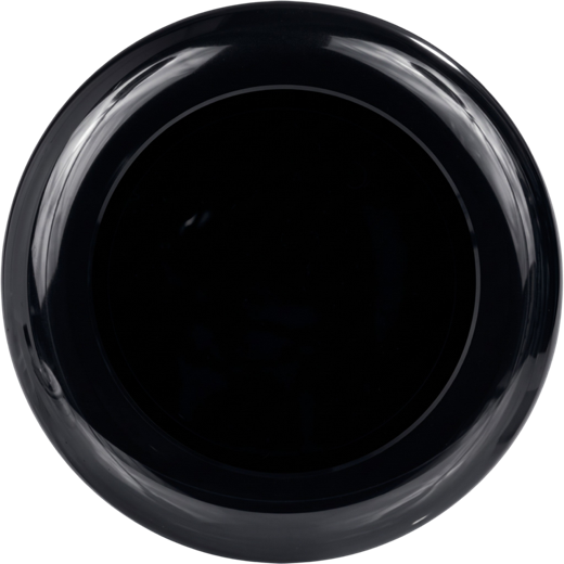 Top of a sealed black cylinder